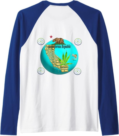 Mens Kushifornia Republic Raglan Baseball Tee